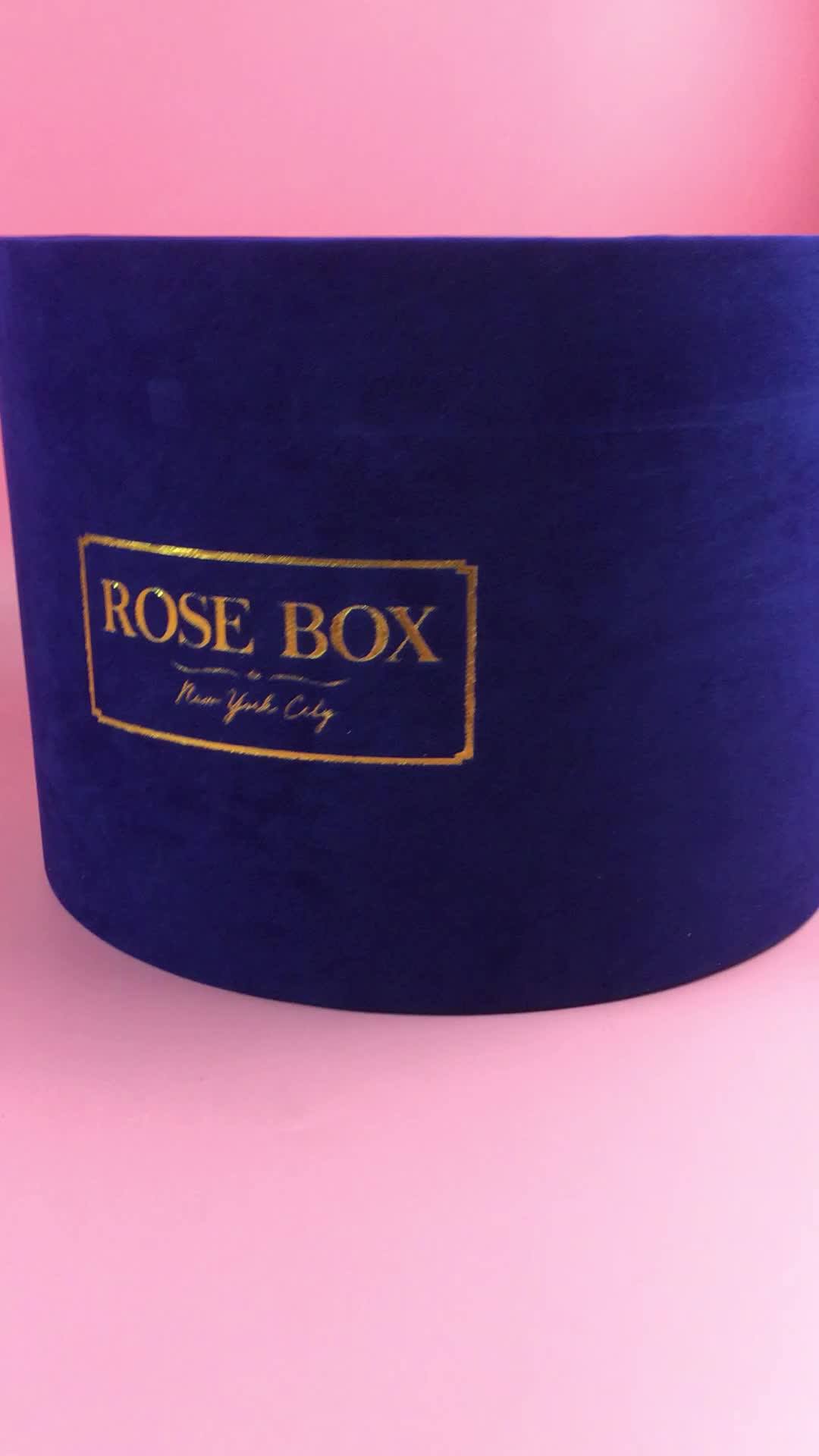 Luxury Custom Made Velvet Flower Box/gift Box,Boxes For Roses Packaging