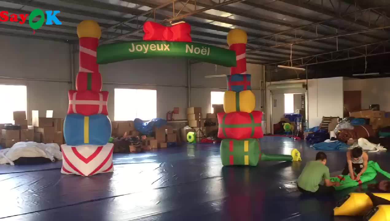 Gift Box Inflatable Arch For Christmas Event Exhibition Inflatable Arch