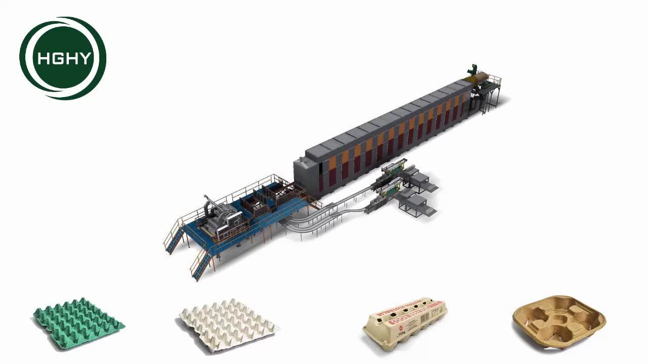 Hghy Automatic Low Cost Cheap Pulp Egg Box Cartons Making Machine Paper