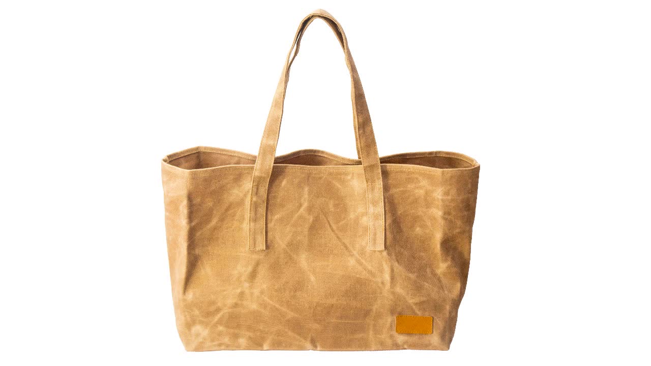 Free Shipping Wholesale Large Capacity Waterproof Waxed Canvas Shopping Tote Bag - Buy Waxed ...