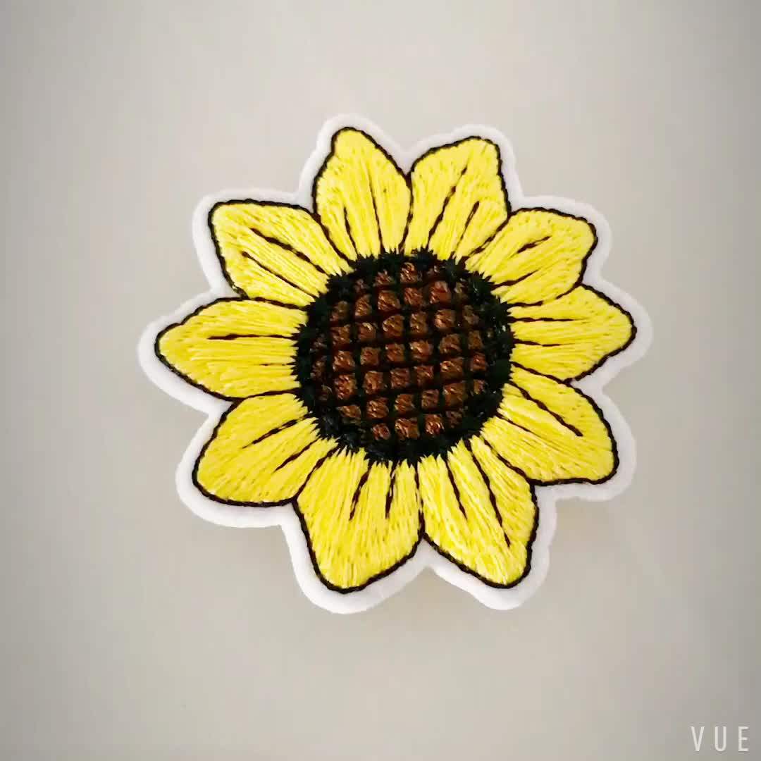 Sunflower Pattern Embroidered Iron