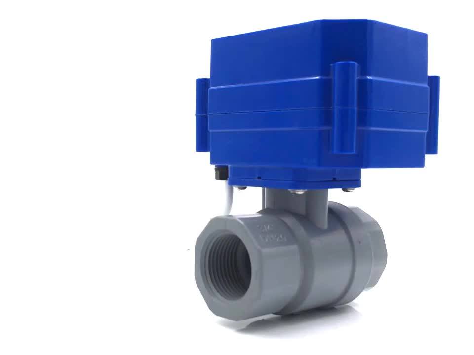 6nm Torque 2 Way Electric Motor Ball Valve For Industrial Automation