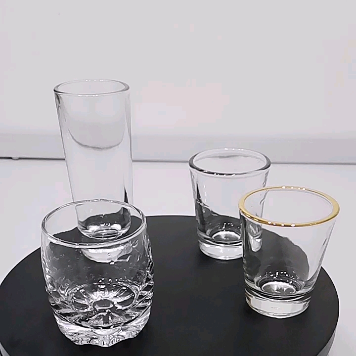 Custom Logo High Quality Glass Shot Glasses 60ml 2 Oz Bullet Shot Glass