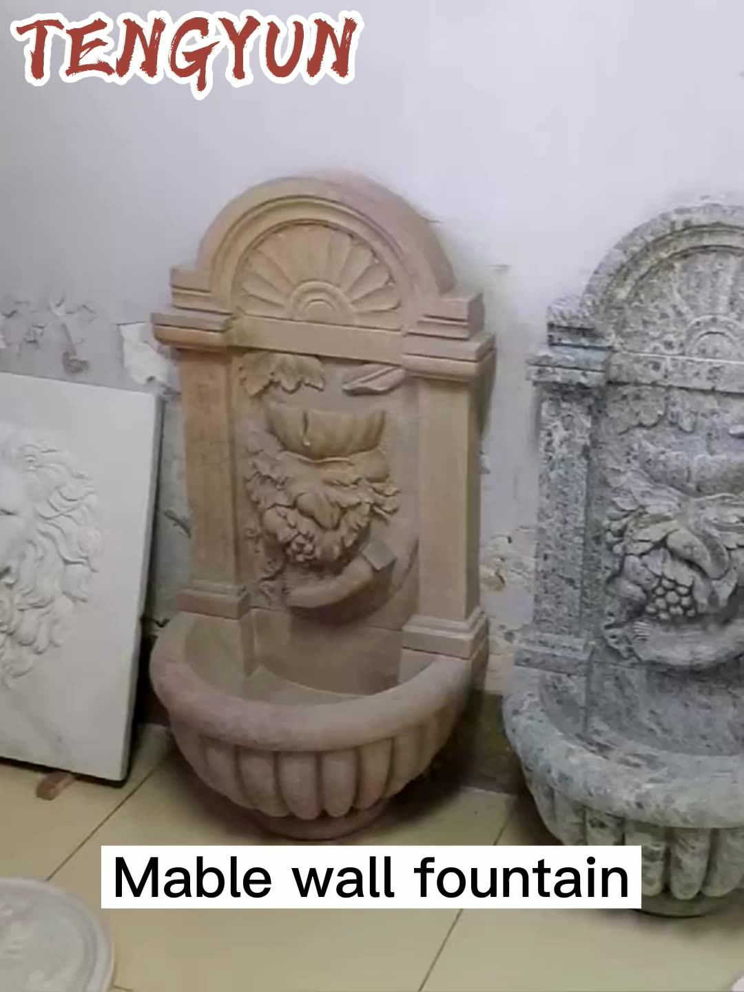 Decorative Indoor Design Stone Interior Water Wall Fountains With Man