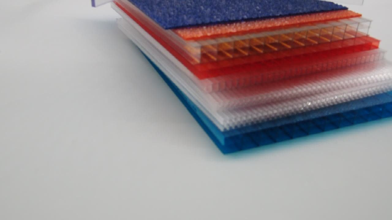 Twin Wall Polycarbonate Sun Sheet Uv Transparent Heat Resistant Plastic