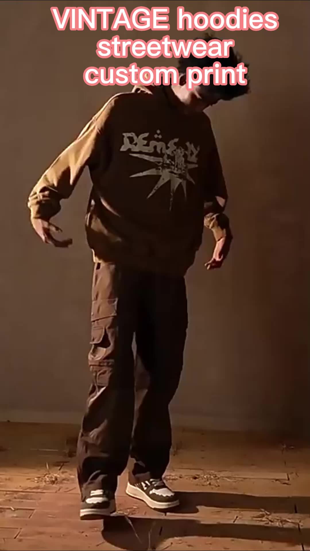 Vintage Washed Zipper Distressed Hoodies main image 1