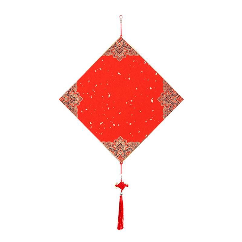 Pack of 10 thickened handwritten fortune red paper ornaments