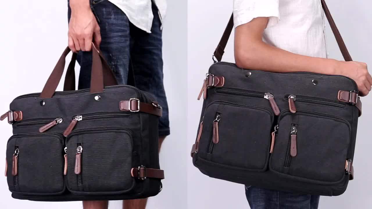 Utility Khaki Vintage Blank Tote Travel Business Canvas Messenger Bag