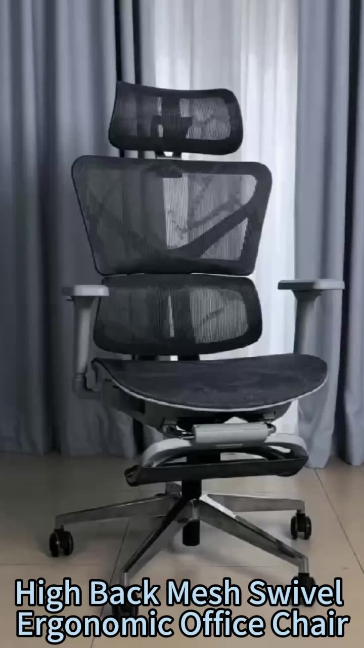 Full Mesh High Back Computer Executive Chair 3d Adjustable Headrests