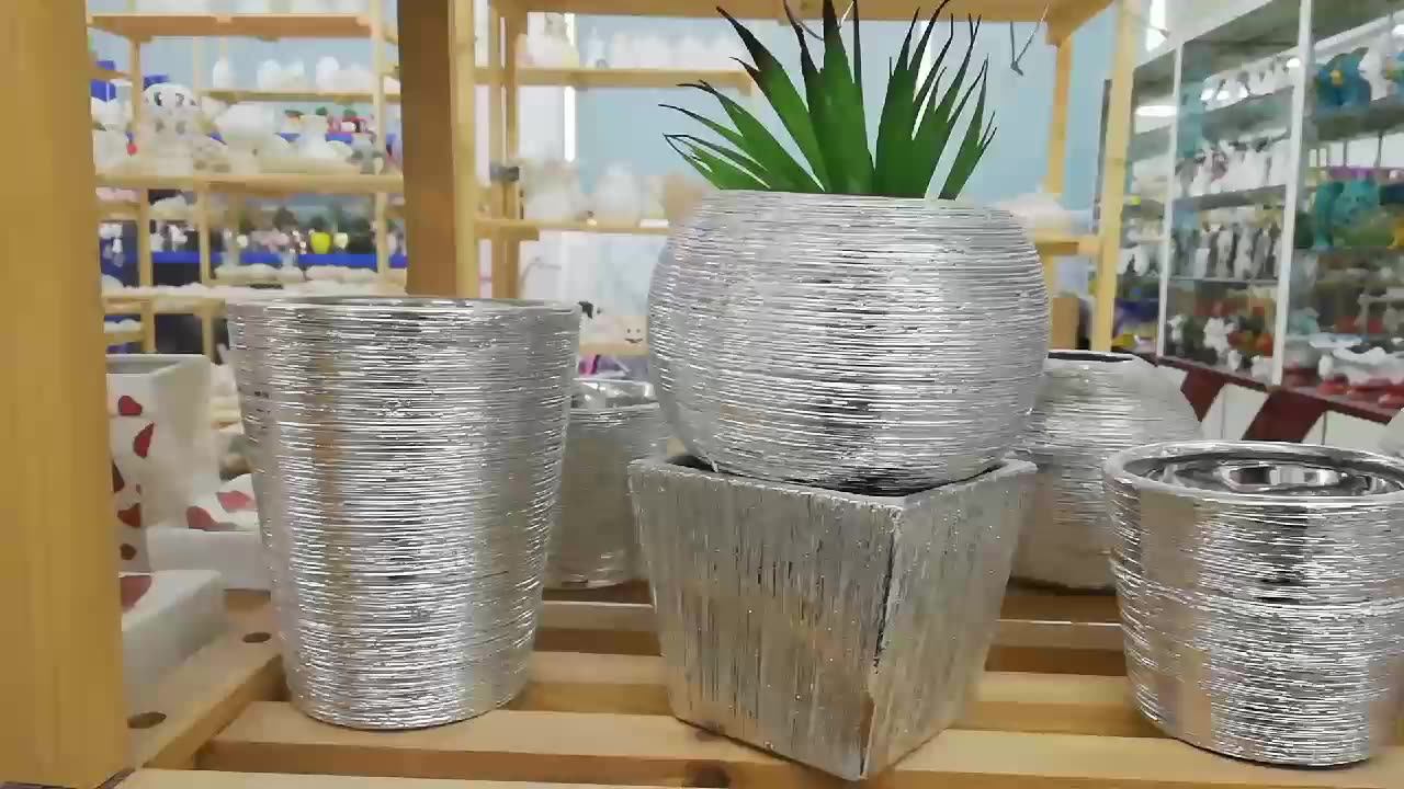 Wholesale Silver Plated Ceramic Garden Planter Flower Pot Buy Ceramic