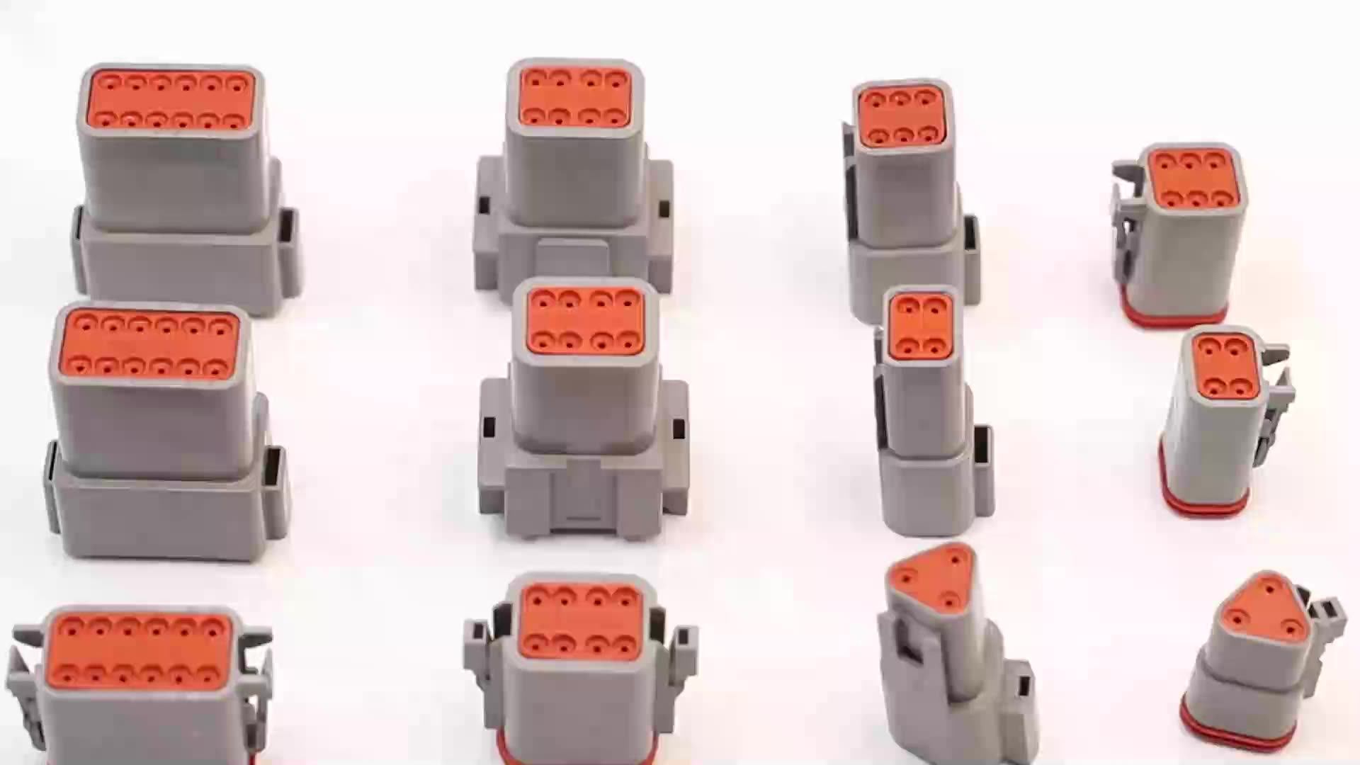 4 Pin Waterproof Male Dt Series Connector Electrical Connectors Dt044p