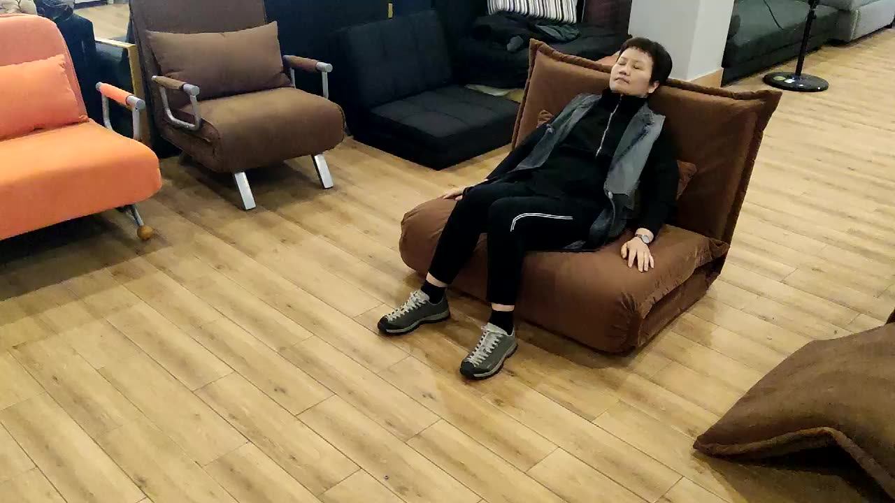 Living Room Furniture White Floor Queen Futon Sofa Bed With Metal Frame