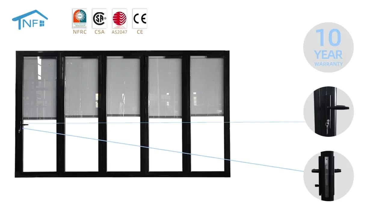 Aluminum Glass Folding Door Accordion Bi Fold Door Buy Bifold Door