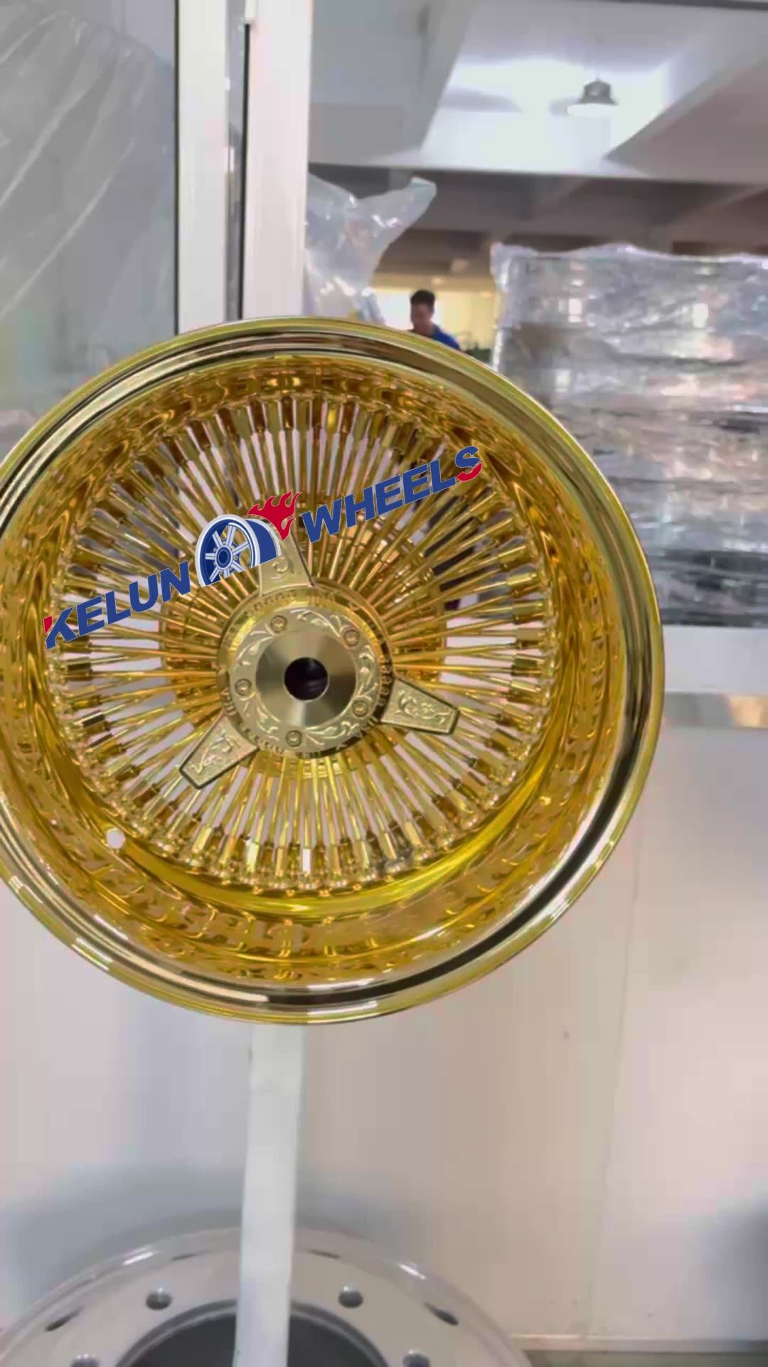 Engraved Wire Wheels - 13 Inch Rims Gold Luxury Steel Chrome