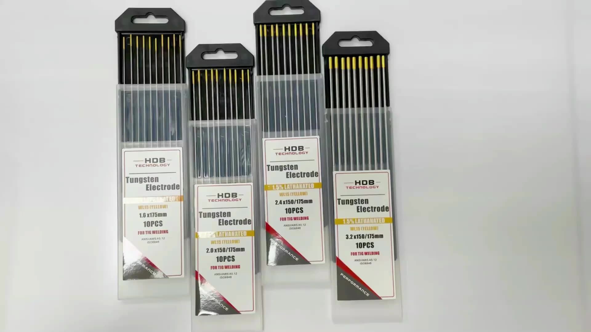 1.5La GOLD tungsten electrodes or Tig Welding Electrodes, View GOLD