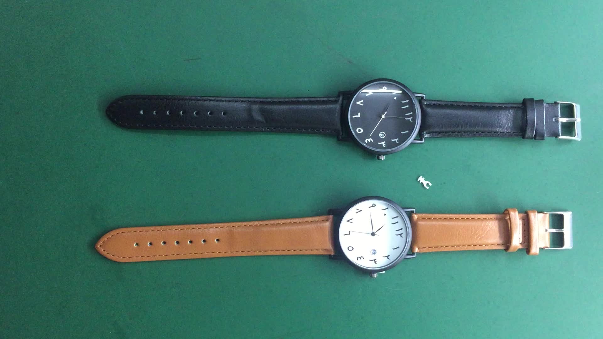 Fashion Baosaili Unisex Wrist Watch Leather Strap Watch With Calendar