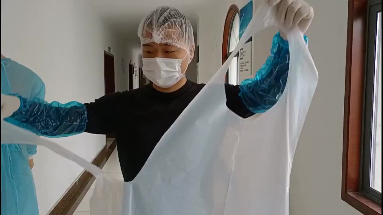 Disposable Waterproof White 0.20mm Pe Plastic Aprons Buy Chemical