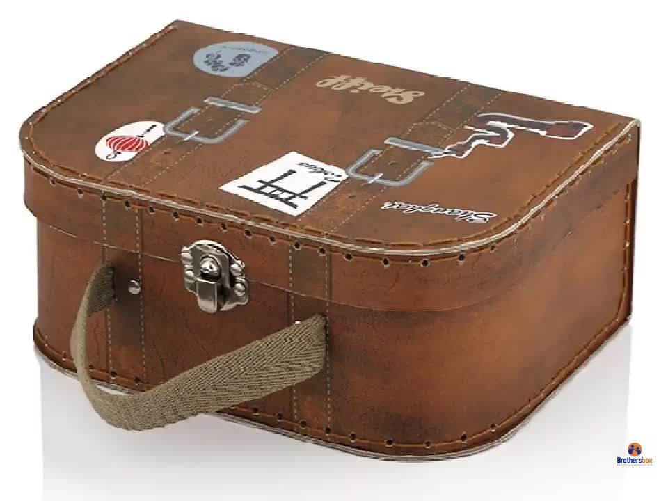 Handmade Kids Paper Suitcase Wholesale Storage Boxes Baby Gift