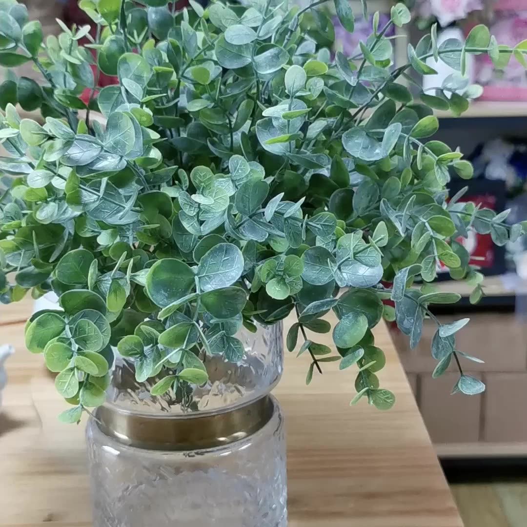 Artificial Silver Dollar Eucalyptus Leaves,Artificial Eucalyptus Stems