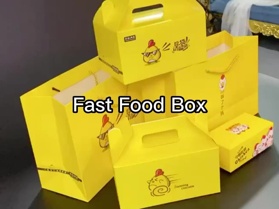 Factory Food Container Take Out Fast Food Paper Packaging Box Customize