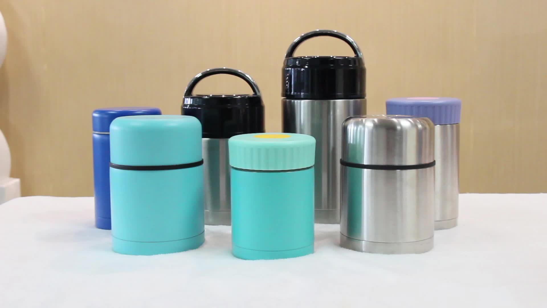 Baby Thermal Food Storage Container With Leakproof Lid &folding Spoon