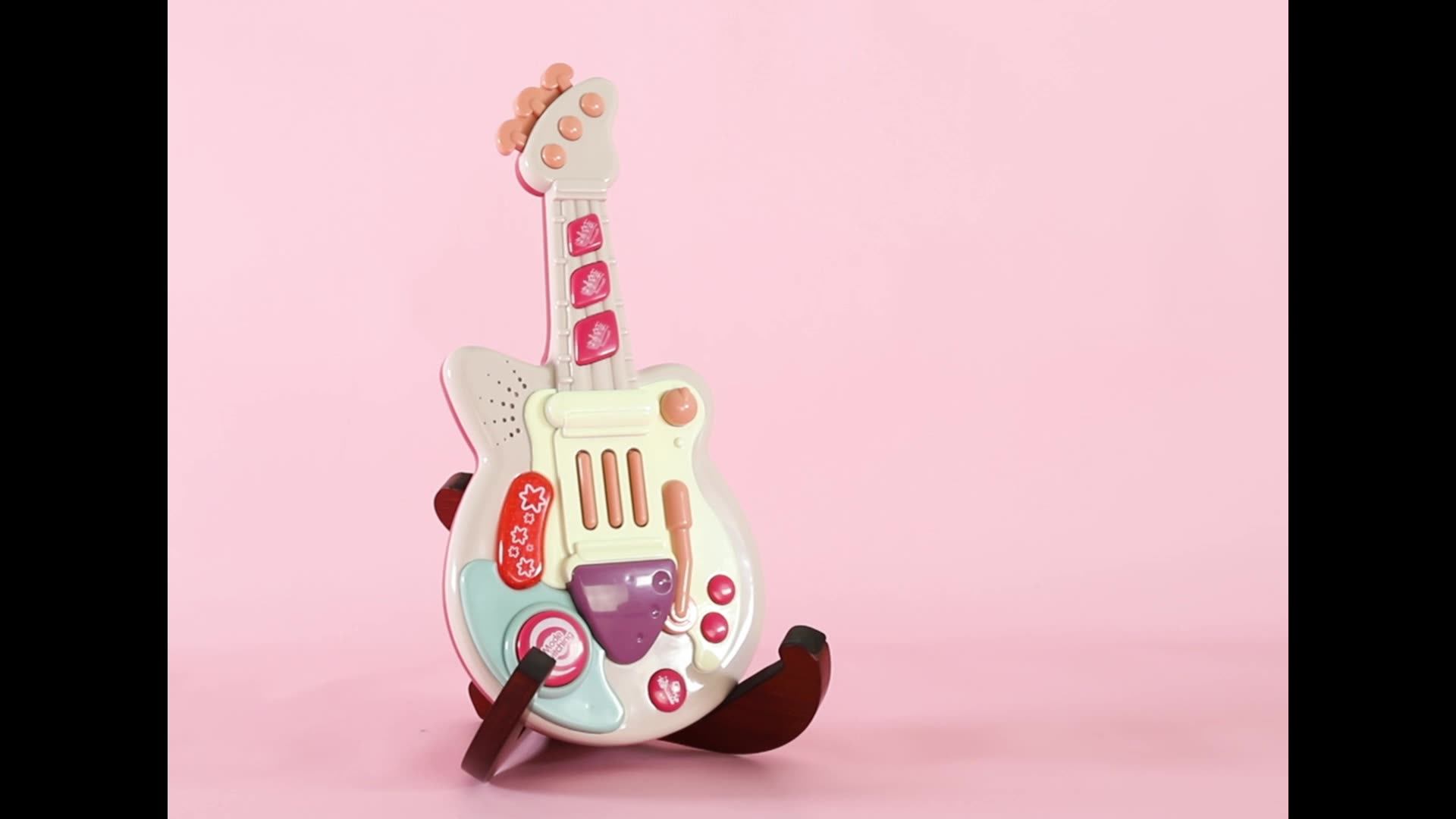 他の教育玩具プリンセス玩具ピンク色プラスチックギター玩具楽器