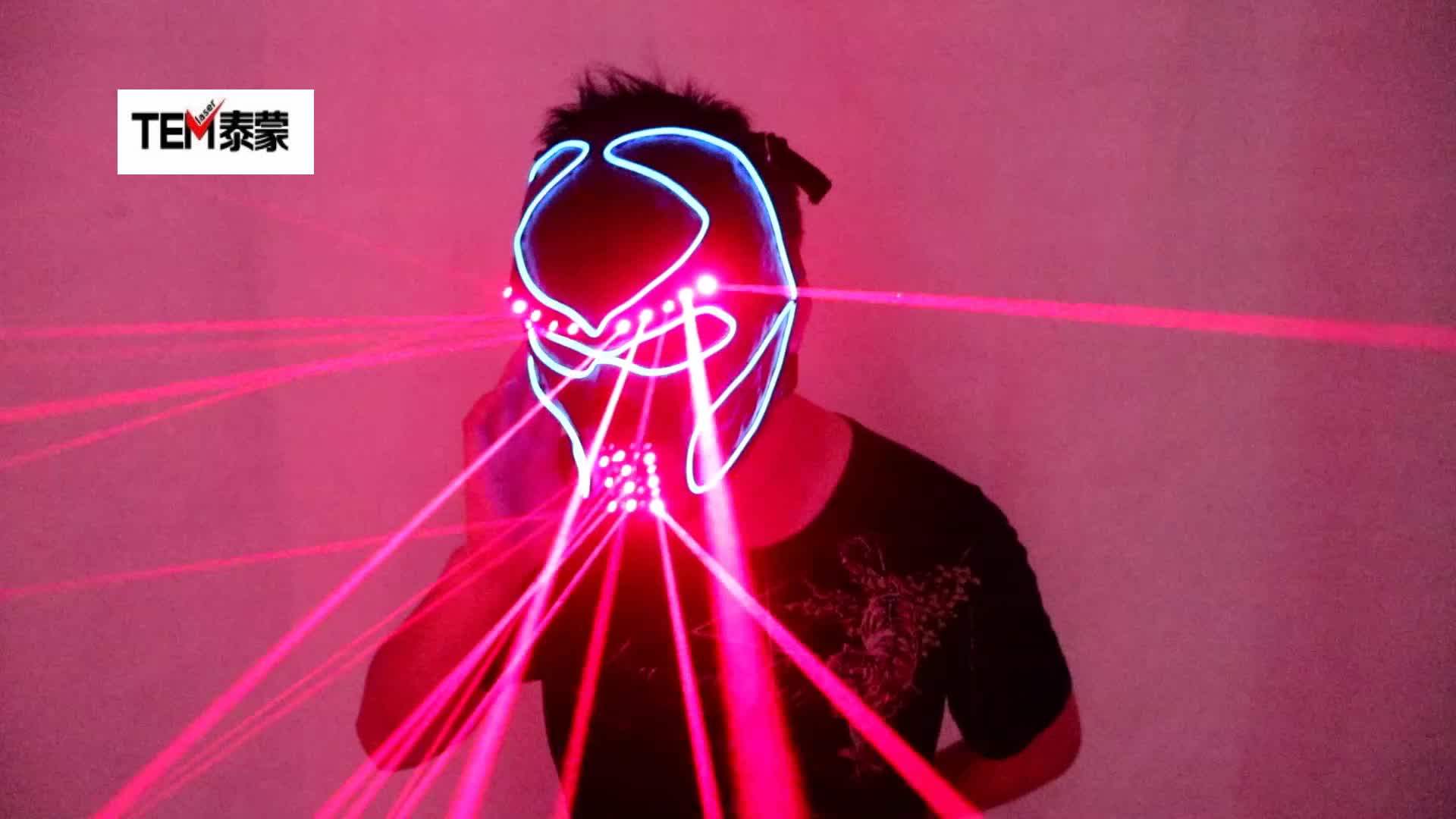 Red Laser Mask Luminous Light Up Laserman Show Halloween Masks For