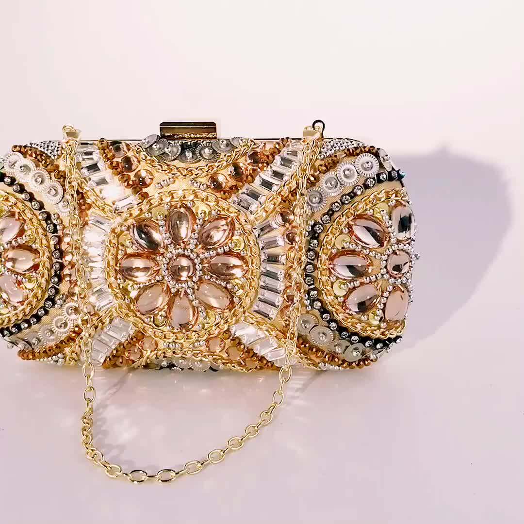 Wholesale Rhinestone Beaded Clutch Purse Evening Party Clutch Bag