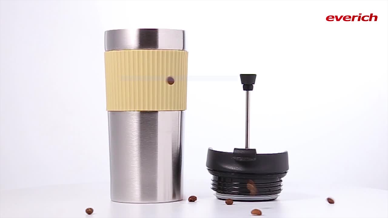 french press travel mug stainless steel