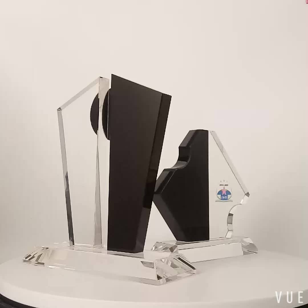 Wholesale Business Crystal Sample Award Plaques K9 Black Blank Glass