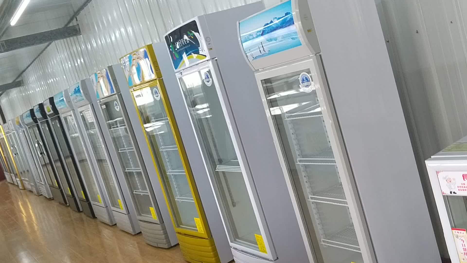 300l Upright Single Glass Door Fridge Commercial Display Refrigerator