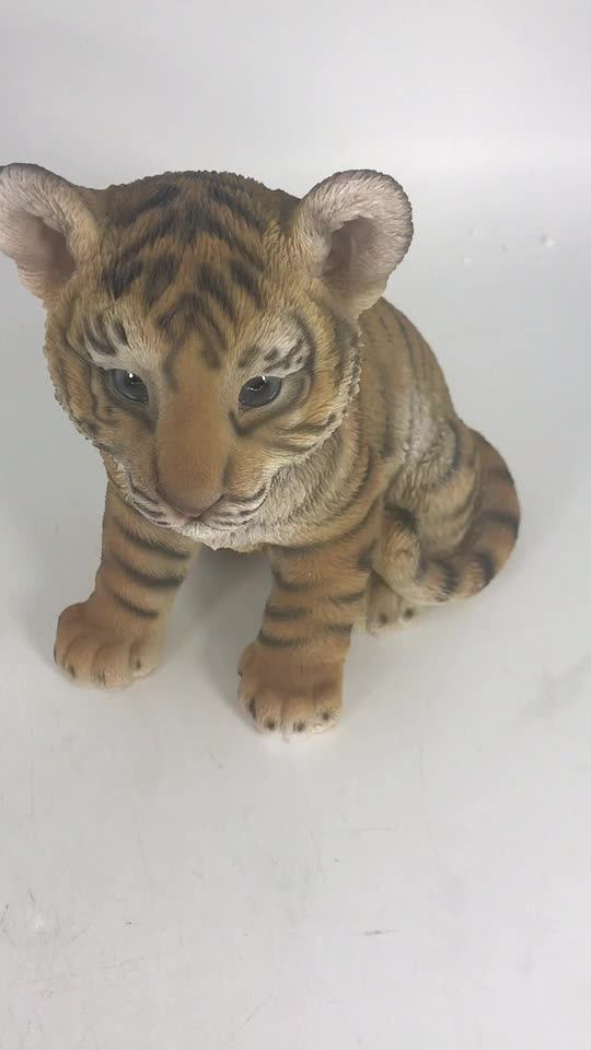 Resin Hand Paint Garden Outdoor Sitting Baby Tiger Statue Buy Baby