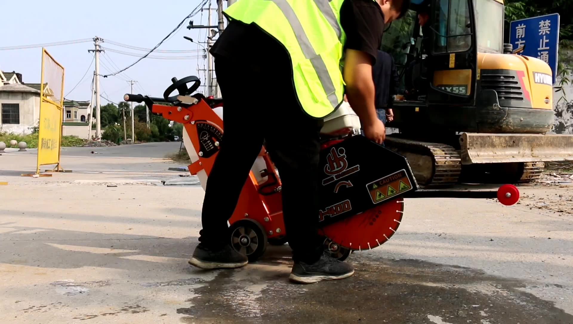 Chainsaw Concrete Cutter Reinforced Concrete Joint Cutter Walk Behind