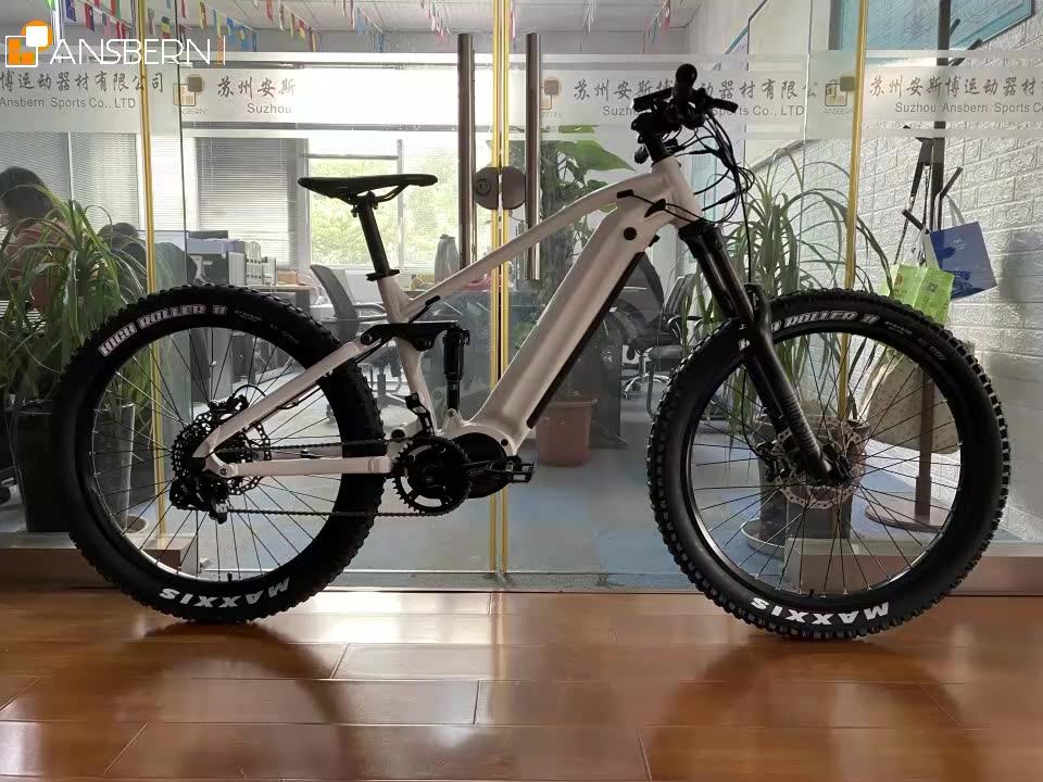 Ansbern Boost Pro 29 Inch 1000w Bafang Mid Drive Motor Mountain Electric Bike Full Suspension E
