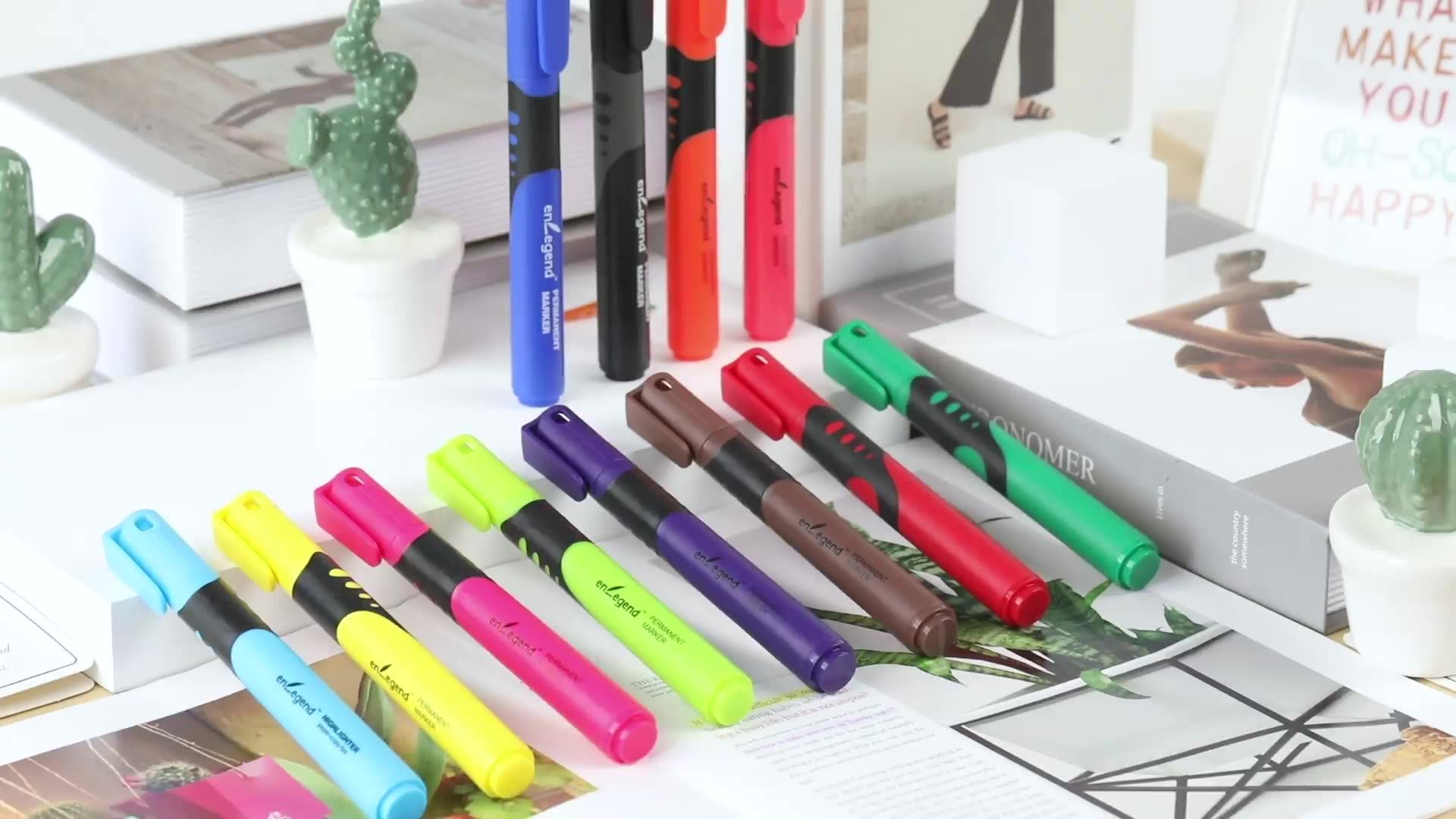 Promotional Good Quality Non Toxical Alcohol Based Permanent Ink Waterproof Permanent Marker Pen