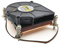 Leopard thin 1U temperature control turbofan Jaguar 1150 1155 side exhaust PWM all-copper CPU cooler