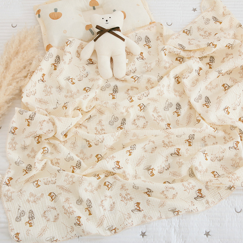 Double layer full cotton baby Summer thin Quilt Bag Towel Baby Air Conditioning Quilt gauze Summer cover blanket Children's woolen towels quilt-Taobao