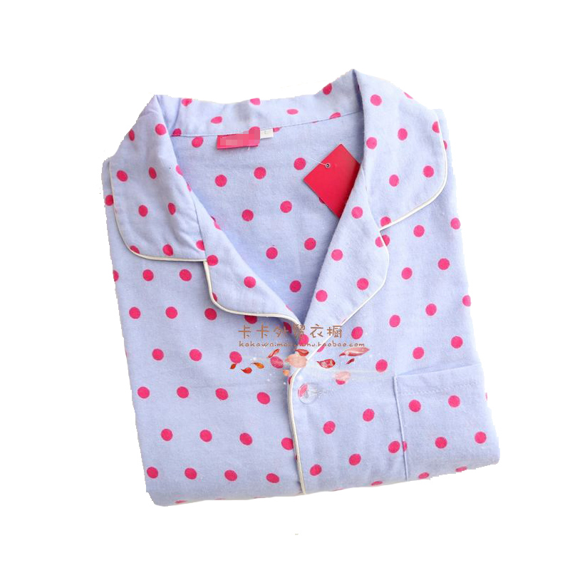 Hàn Quốc phiên bản của ve áo mens mùa xuân và mùa thu polka nhỏ rải rác bông nhung pajama set bông quần dài tay vải nhà.