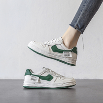 Nicole Veve Round Head Bull Leather Small White Shoes New Womens Shoes Spring Money White Board Shoes Small Crowd Casual Sneakers