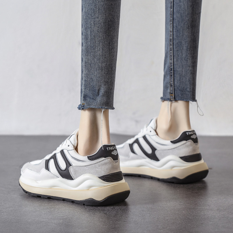 Nicole veve2022 spring new thick bottom old daddy shoes women lace non-slip sports casual shoes Dissolves shoes