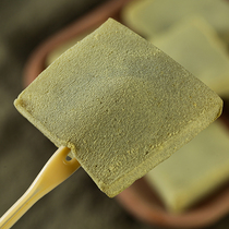 Hand-made ready-to-eat cube green mochi Ciba Ningbo native pine flower mochi green group traditional glutinous rice cake dessert