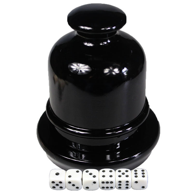 Bet size chassis with lid Dealer wood large color cup Dice cup Screen cup Throw cup Free acrylic dice color