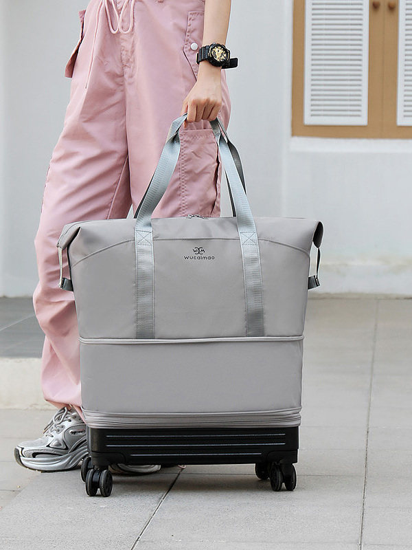 Large-Capacity Hard-Bottom Travel Bag with Wheels, Long and Short-Distance Luggage Bag, Portable Universal Wheel Business Trip Storage Luggage Bag