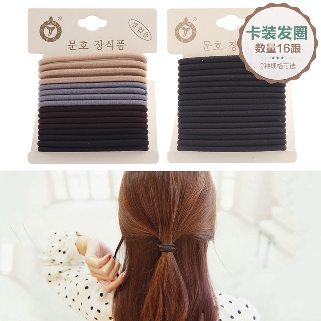 Korean version of high elastic base hair accessories rubber band handmade DIY material bag hair rope hair ring bow 100 pieces