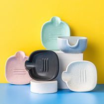  Nordic ins wind Ceramic drainage diversion drainage soap holder Sanitary soap tray Soap holder Bathroom supplies can be drained