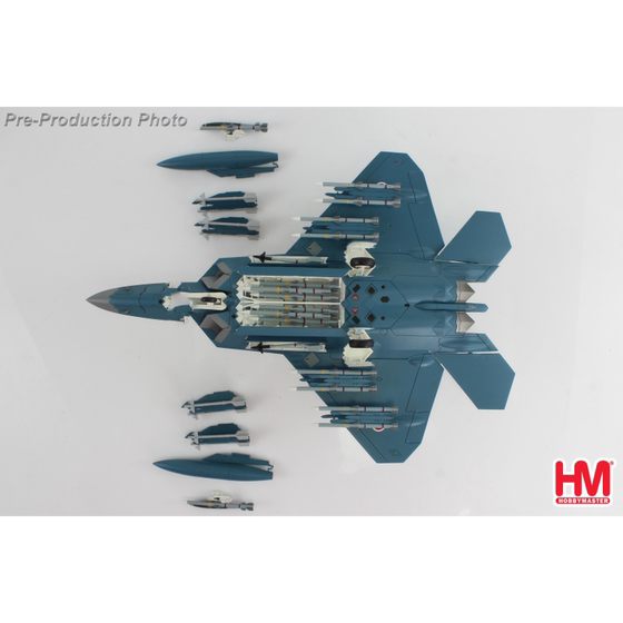 Hm Collector 1/72 F-22 Raptor Fighter Ocean Camouflage Jasdf Alloy Finished Model Ha2830