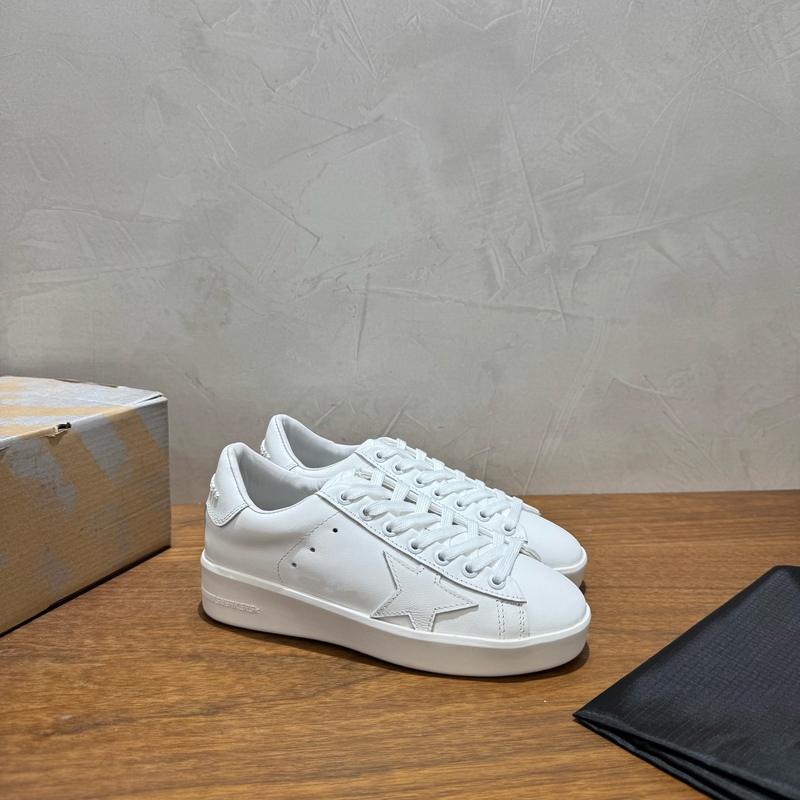 34.35.38.39.40 Size White Tail White Star Gb Pure White Thick-Soled Height-Increasing Lace-Up White Sneakers for Women
