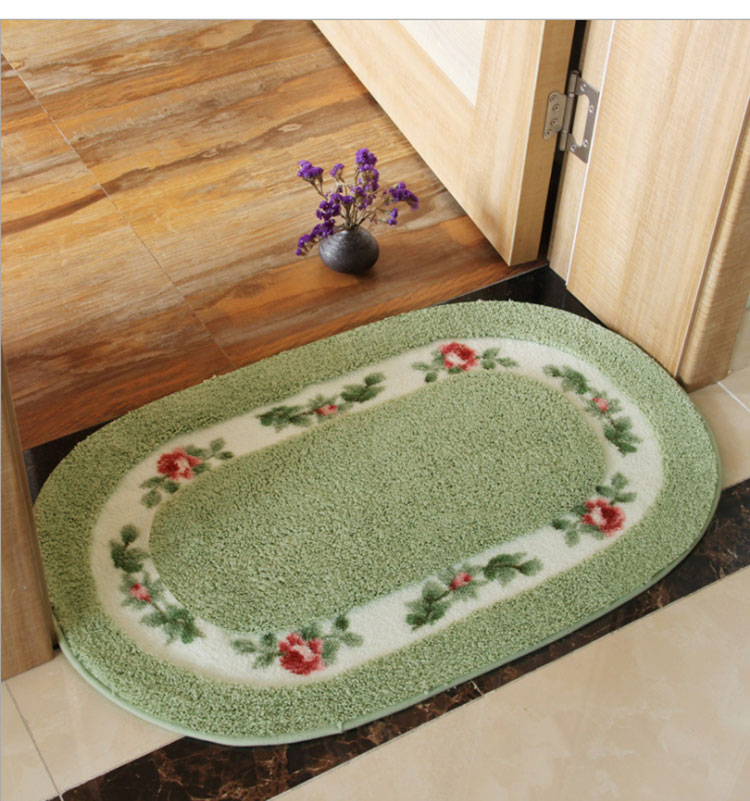 Mục vụ phong cách microfiber thảm sàn phòng ngủ thảm phòng phòng cưới phòng tắm màu hồng vệ sinh thảm thấm thảm chùi chân - Thảm giá thảm trải sàn