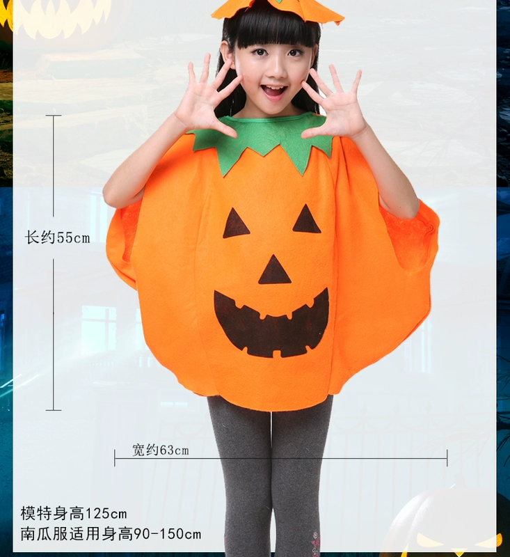 Trang phục Halloween quần áo bí ngô cho trẻ em và người lớn bộ đồ bí ngô mẫu giáo biểu diễn múa trang phục hóa trang cha mẹ và con cái