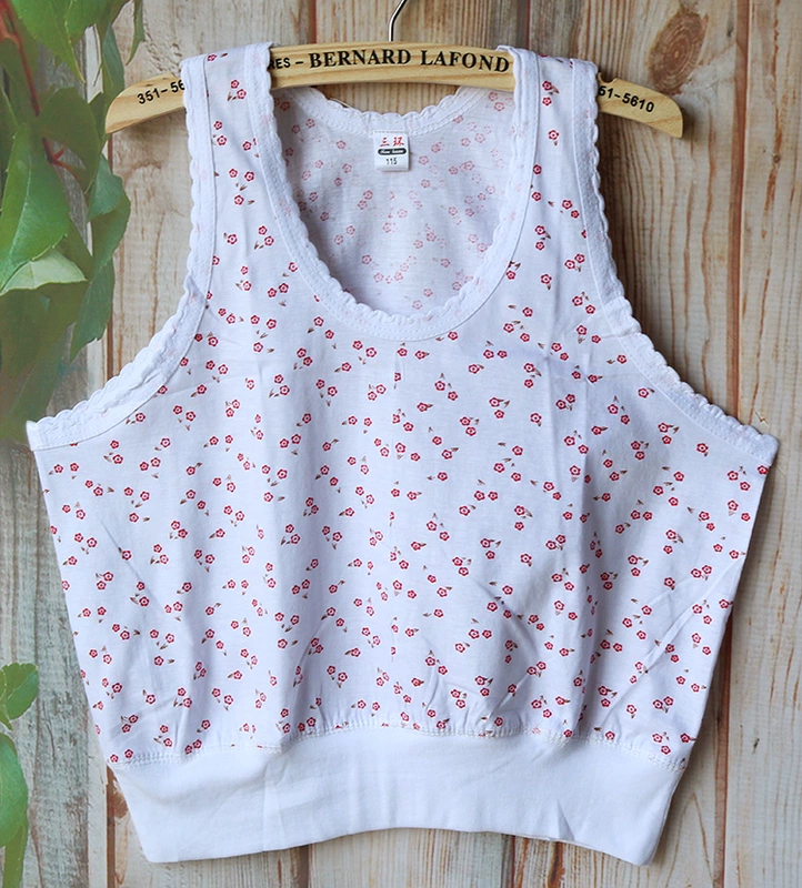 Bốn đoạn ngắn cotton cũ vest nữ trung niên cotton mẹ áo không tay cộng với đồ lót bà lớn béo